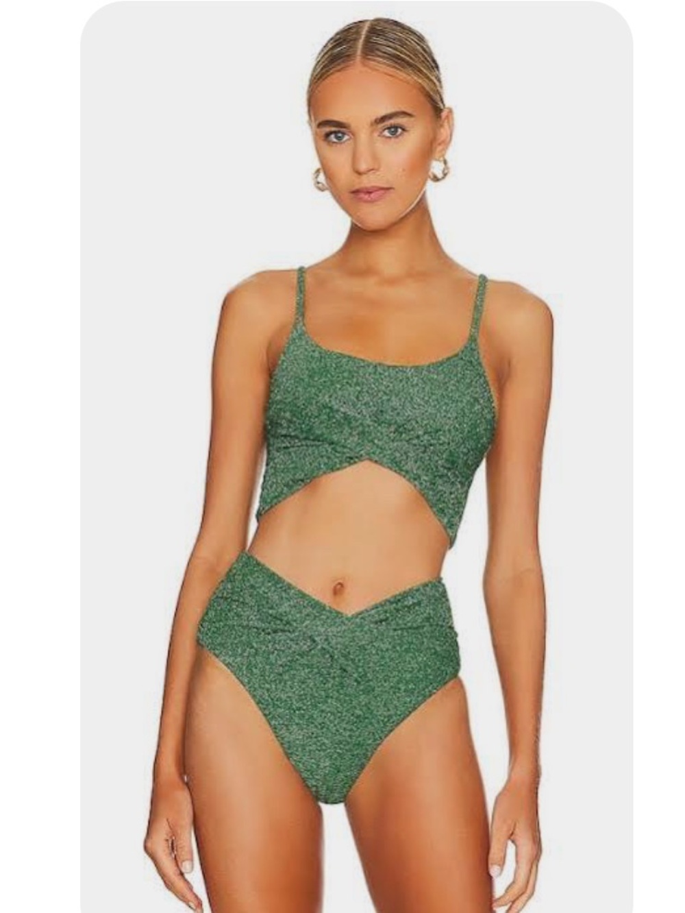 NWT BEACH RIOT Zuri Bikini Bottom in Emerald
